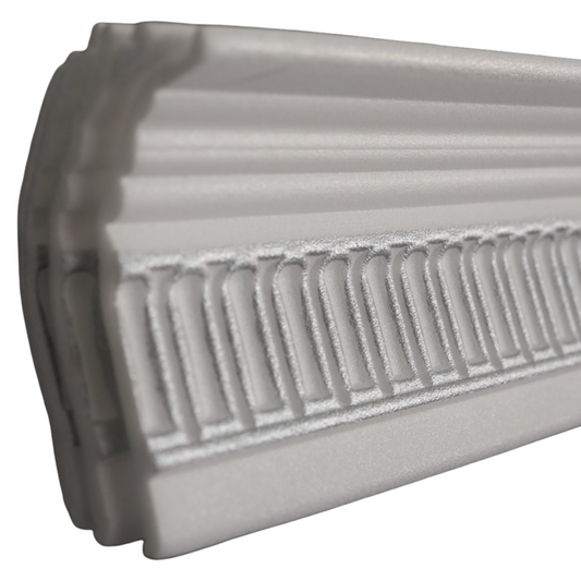 T08 White & Silver 2m Cornice - Pack of 4 pieces