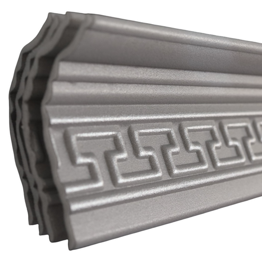 T17 Grey & Silver 2m Cornice - Pack of 4 pieces