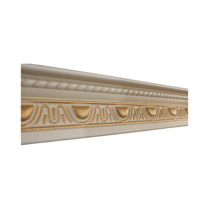 T18 Beige & Gold 2m Cornice - Pack of 4 pieces