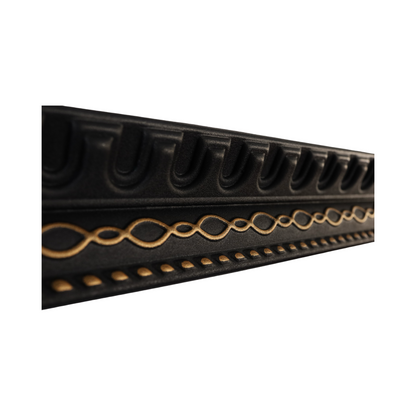 T19 Black & Gold 2m Cornice - Pack of 4 pieces