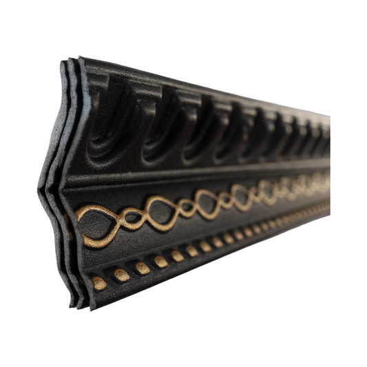 T19 Black & Gold 2m Cornice - Pack of 4 pieces