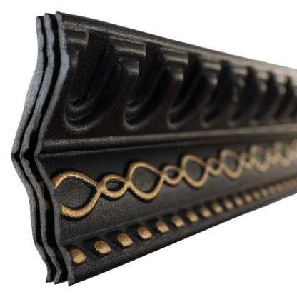 T19 Black & Gold 2m Cornice - Pack of 4 pieces