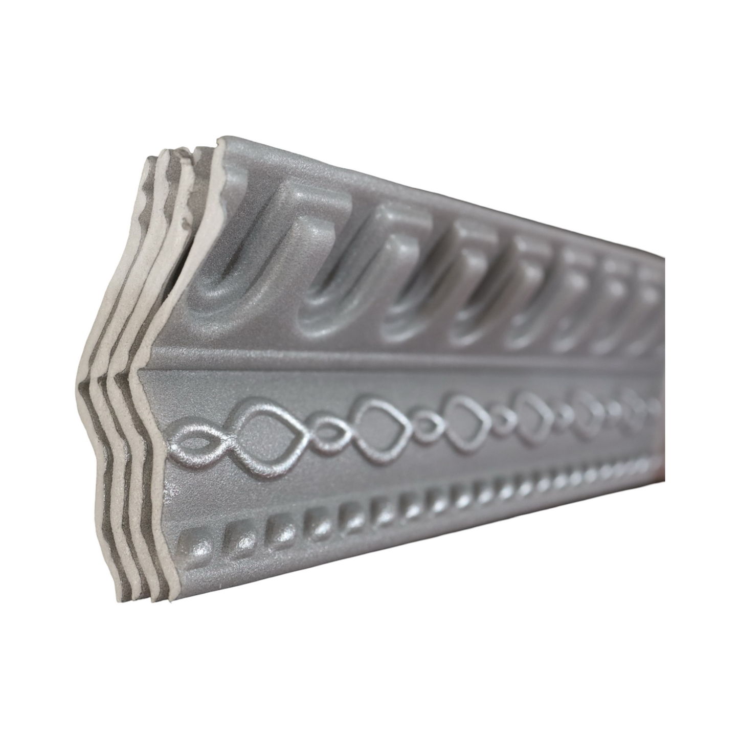 T19 Grey & Silver 2m Cornice - Pack of 4 pieces