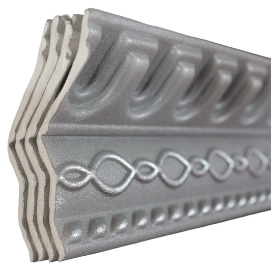 T19 Grey & Silver 2m Cornice - Pack of 4 pieces
