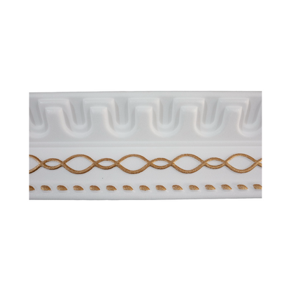 T19 White & Gold 2m Cornice - Pack of 4 pieces