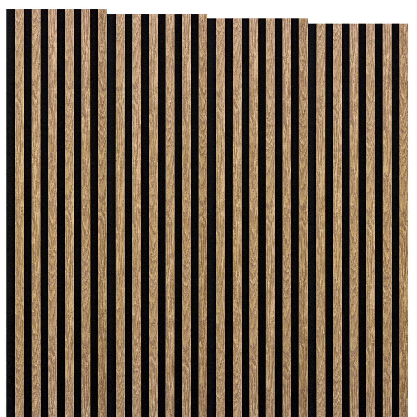 Marbet Design Woodline - Light Oak Lamella Panel on Black Felt - 2700 x 300 mm