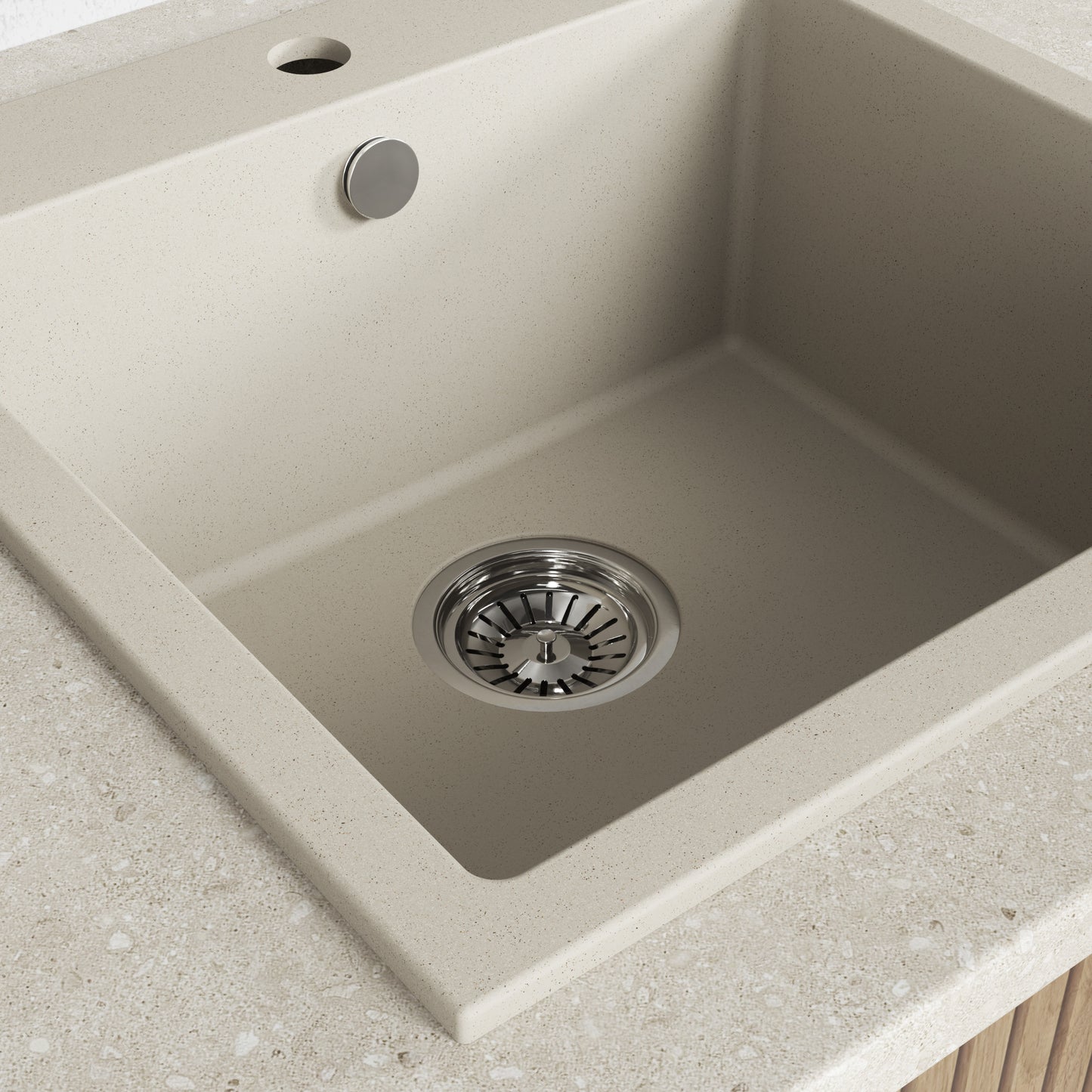 Laveo Alena Granite Sink 1 Bowl - Beach Sand