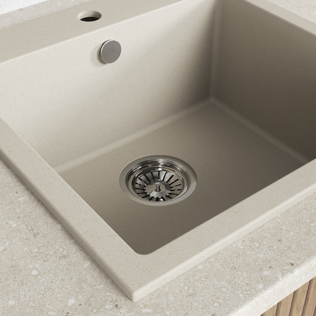 Laveo Alena Granite Sink 1 Bowl - Beach Sand – product view 3