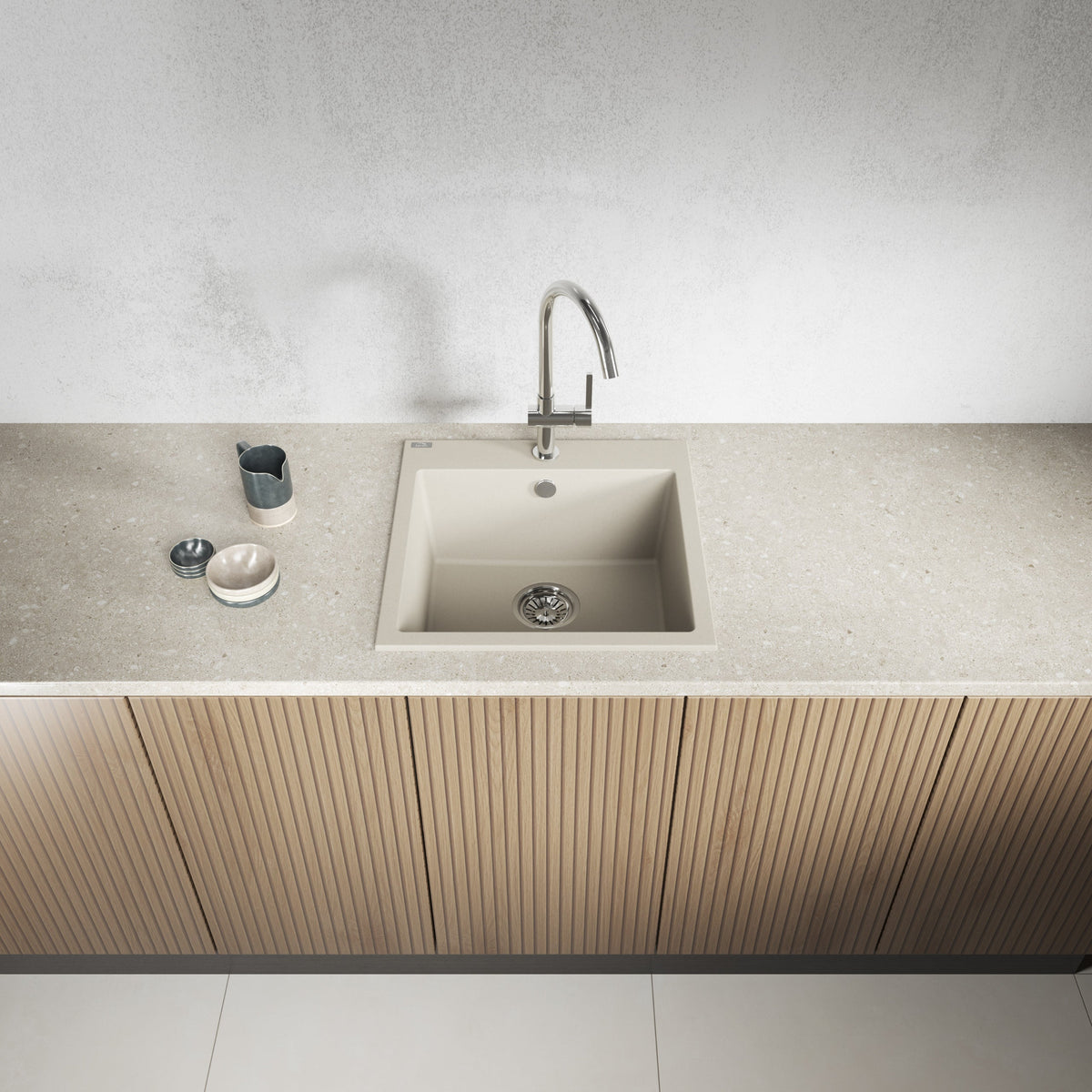 Laveo Alena Granite Sink 1 Bowl - Beach Sand – product view 2
