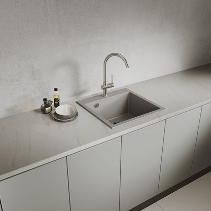 Laveo Alena Granite Sink 1 Bowl - Grey – product view 1