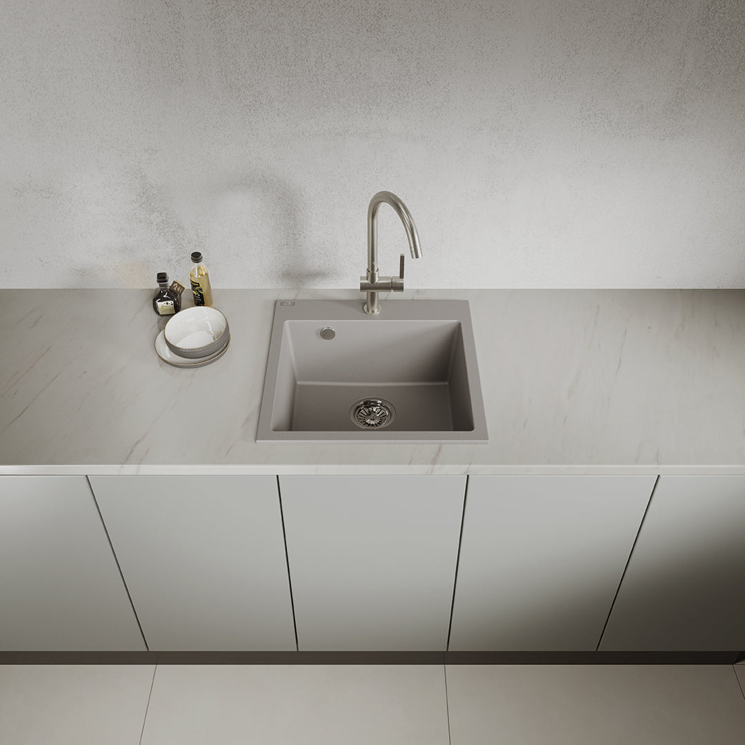 Laveo Alena Granite Sink 1 Bowl - Grey – product view 2