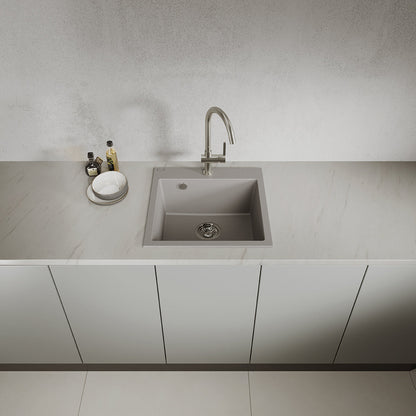 Laveo Alena Granite Sink 1 Bowl - Grey – product view 2
