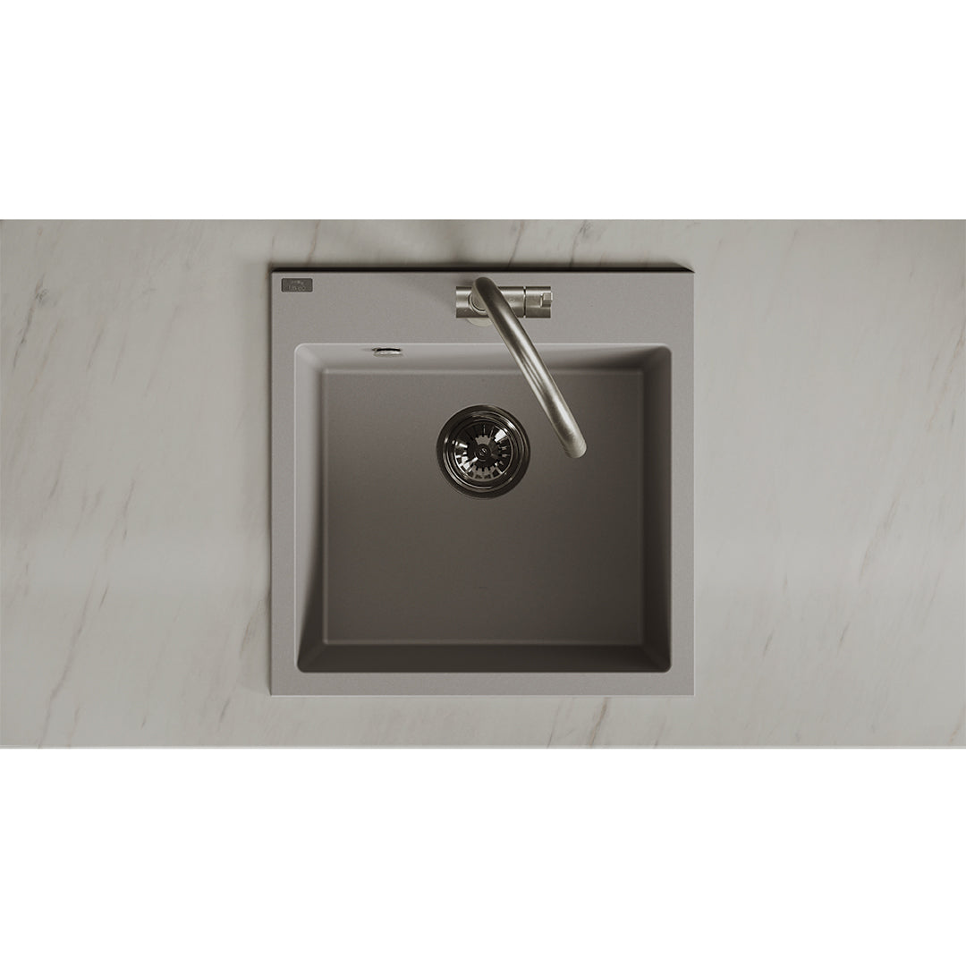Laveo Alena Granite Sink 1 Bowl - Grey – product view 4