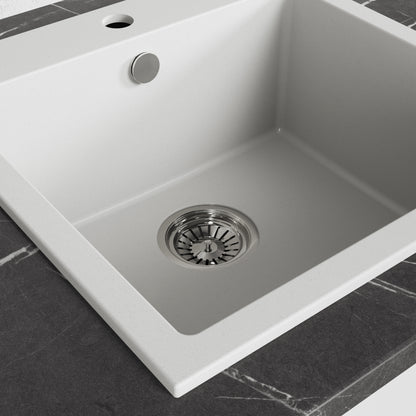 Laveo Alena Granite Sink 1 Bowl - White