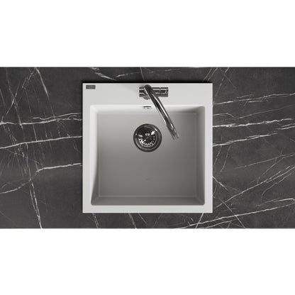Laveo Alena Granite Sink 1 Bowl - White – product view 4