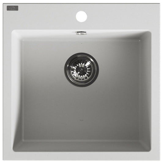 Laveo Alena Granite Sink 1 Bowl - White – product view 5