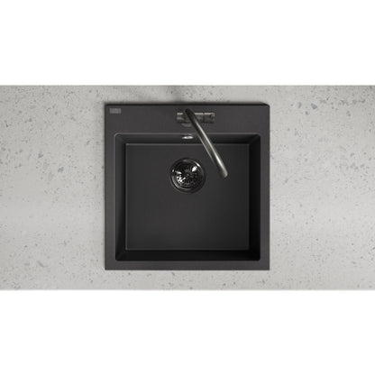 Laveo Alena Granite Sink 1 Bowl - Monochrome Black