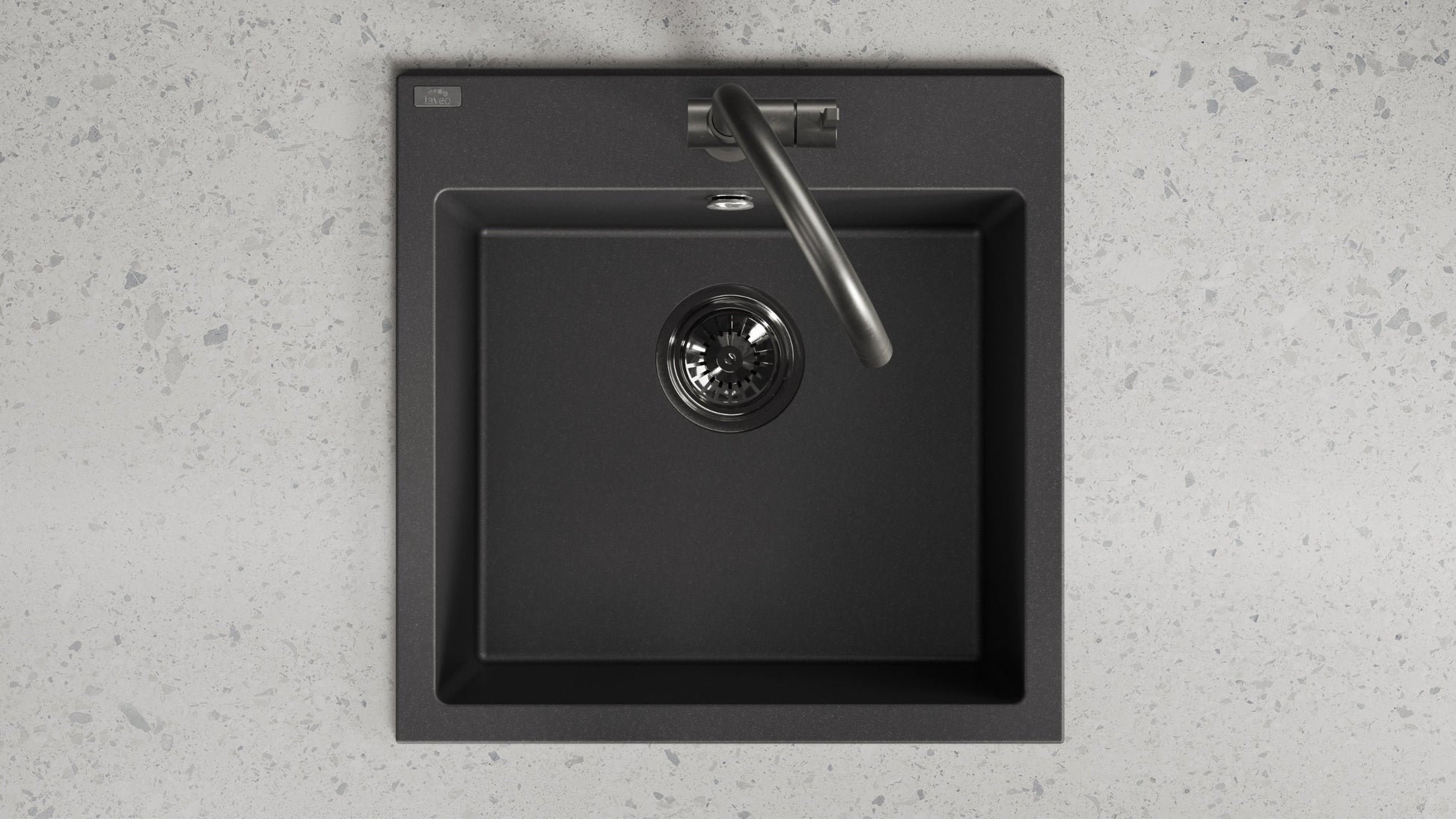 Laveo Alena Granite Sink 1 Bowl - Black – product view 4