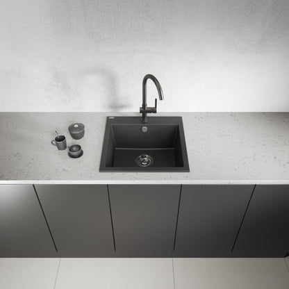 Laveo Alena Granite Sink 1 Bowl - Black – product view 2