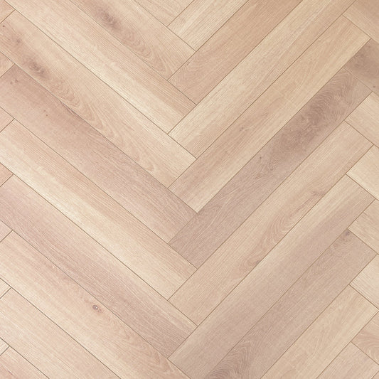 Authentic Herringbone Sun Bleached Oak laminate flooring