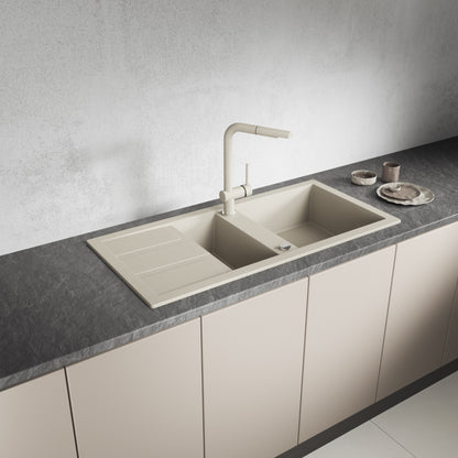 Laveo Barbados Granite Sink 1.5 Bowl - Beach Sand