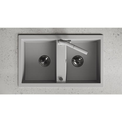 Laveo Barbados Granite Sink 2 Bowl - Grey – product view 4