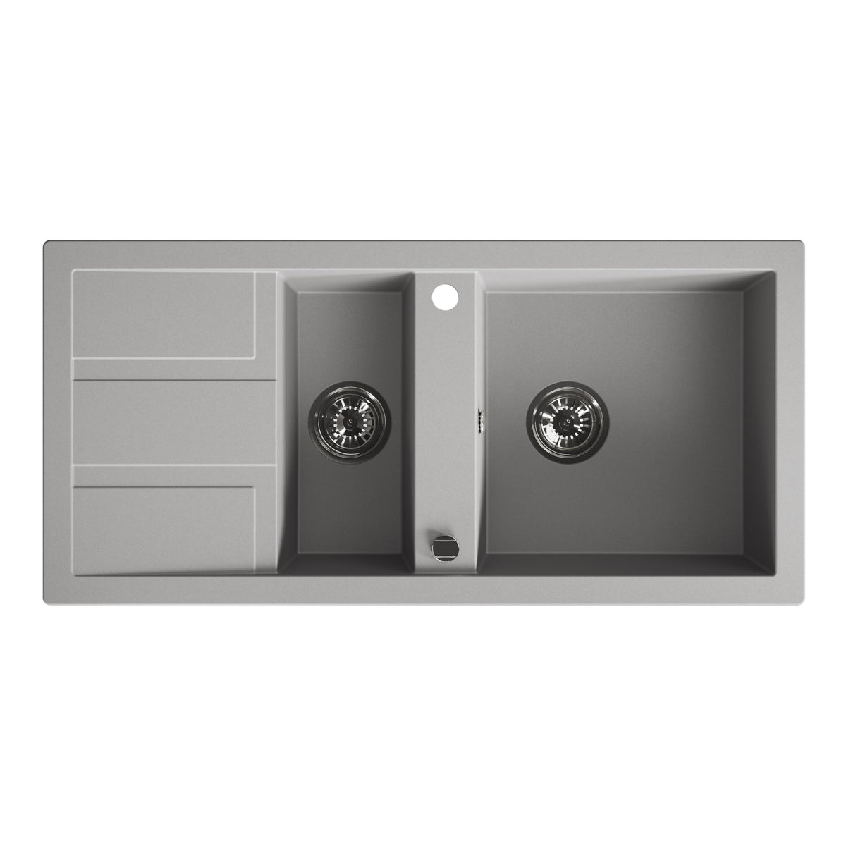 Laveo Barbados Granite Sink 1.5 Bowl - Grey – product view 4
