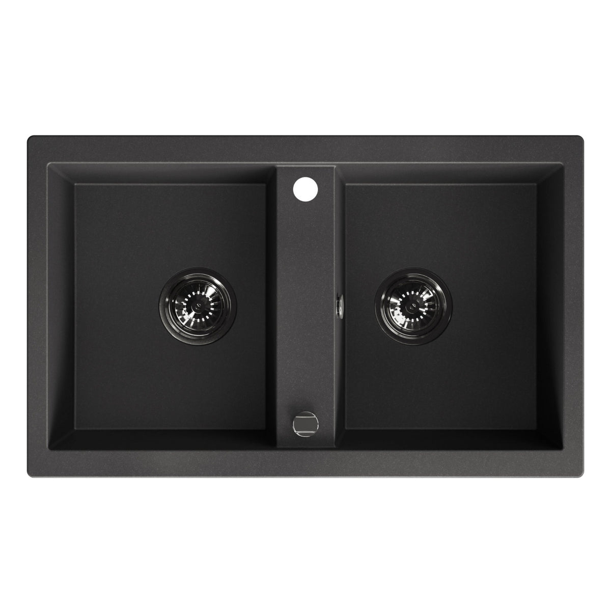 Laveo Barbados Granite Sink 2 Bowl - Black – product view 4