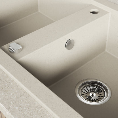 Laveo Barbados Granite Sink 2 Bowl - Beach Sand – product view 3