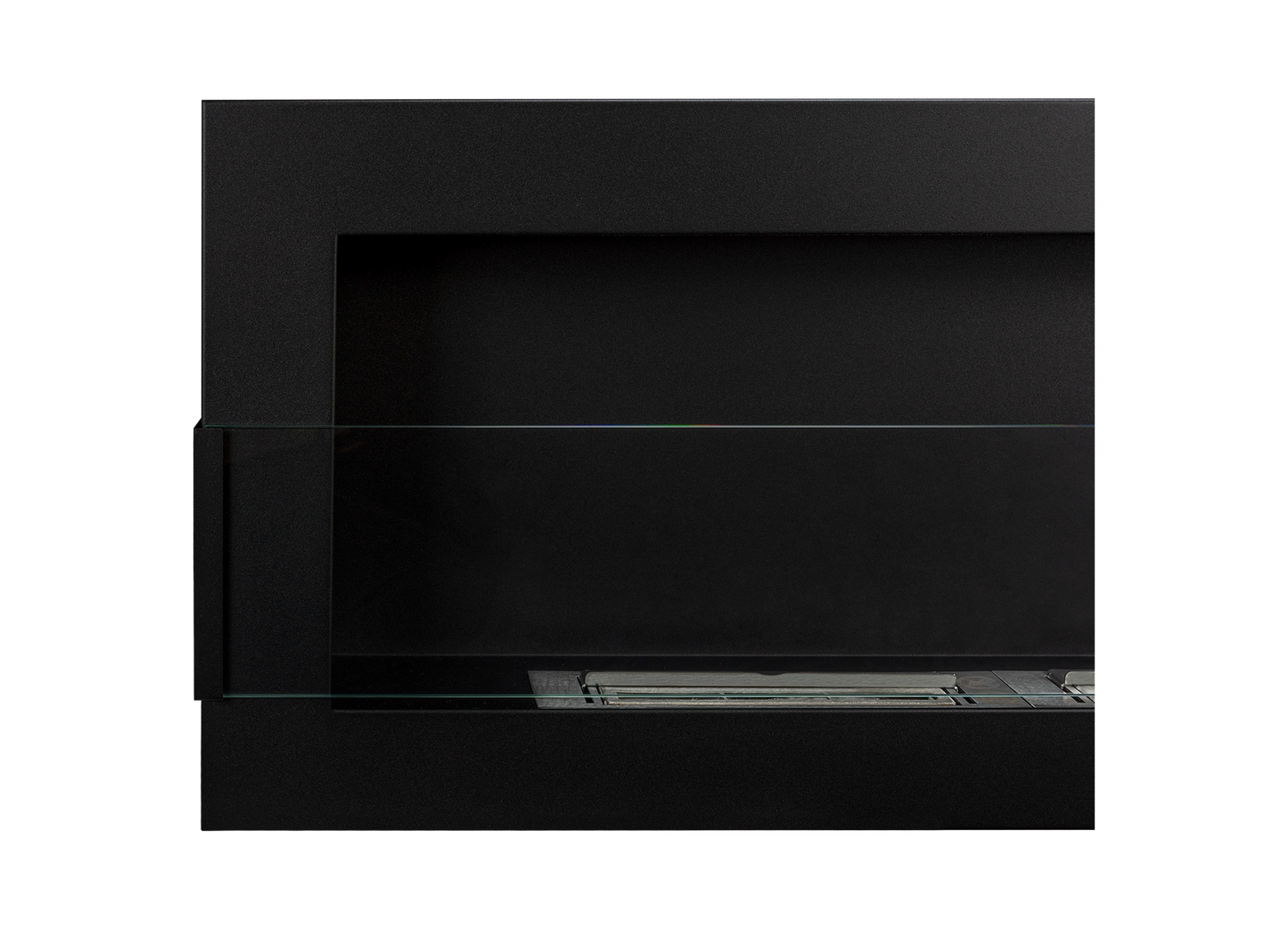 NOVAFLAME - WALL-MOUNTED BIO-FIREPLACE  1200X400 WITH GLASS - MATTE BLACK