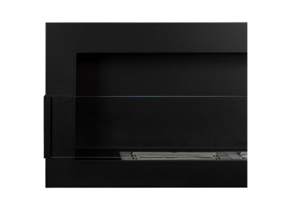 NOVAFLAME - WALL-MOUNTED BIO-FIREPLACE  1200X400 WITH GLASS - MATTE BLACK