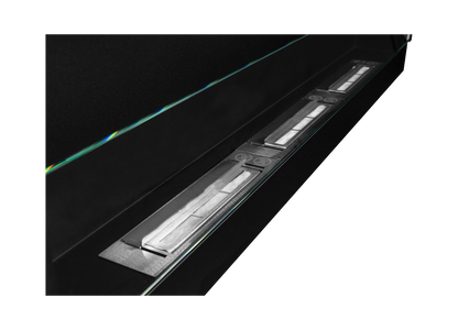 NOVAFLAME - WALL-MOUNTED BIO-FIREPLACE  1200X400 WITH GLASS - MATTE BLACK