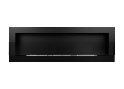 NOVAFLAME - WALL-MOUNTED BIO-FIREPLACE  1200X400 WITH GLASS - MATTE BLACK