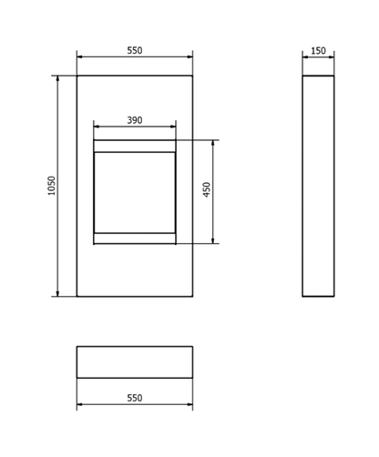 NOVAFLAME PORTAL MODERN BLACK BIO-FIREPLACE