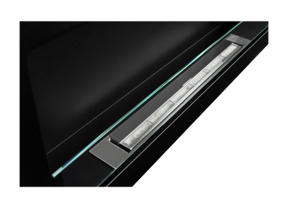 NOVAFLAME - SLIM WALL-MOUNTED BIO-FIREPLACE  900X400 WITH GLASS - BOX MATTE BLACK
