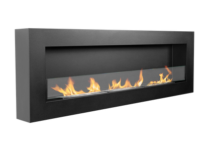 NOVAFLAME WALL MOUNTED BIO-FIREPLACE 1200X400 BLACK BOX