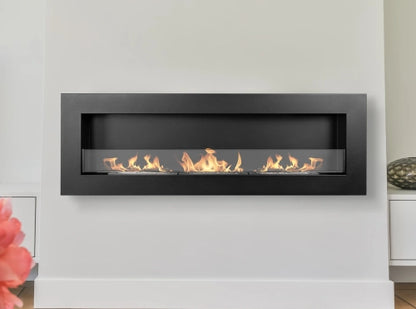 NOVAFLAME WALL MOUNTED BIO-FIREPLACE 1200X400 BLACK BOX