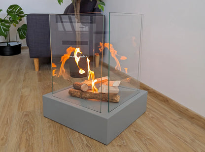 NOVAFLAME FREESTANDING SUNSET GARDEN BIO-FIREPLACE GREY