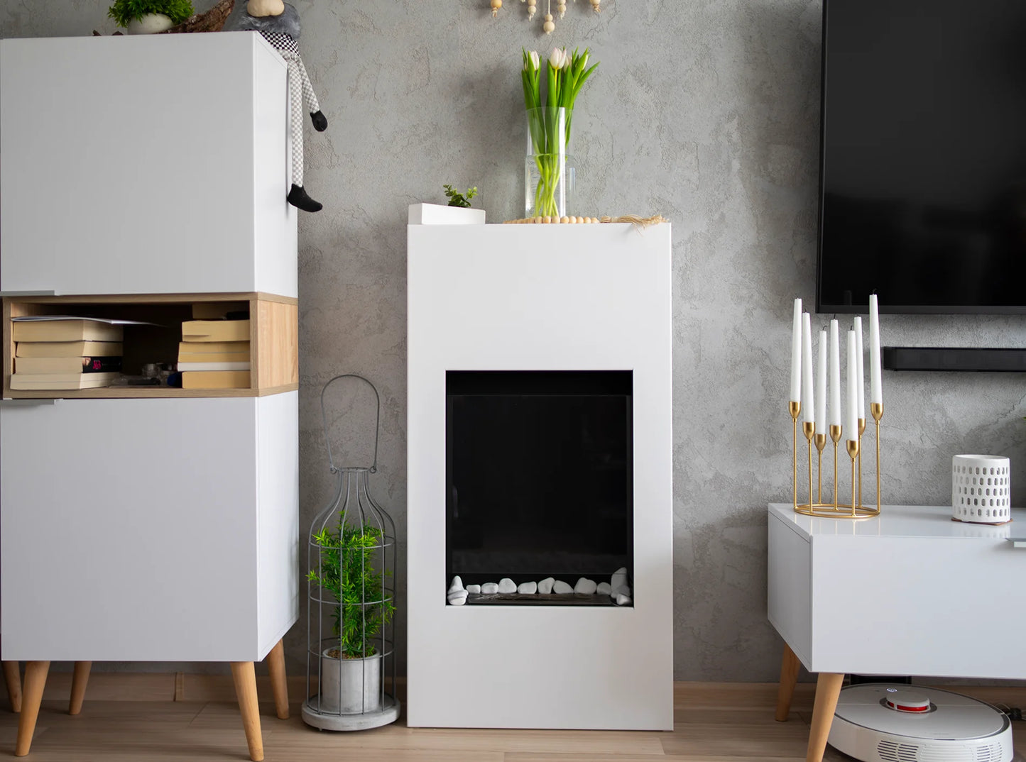 NOVAFLAME PORTAL MODERN WHITE BIO-FIREPLACE