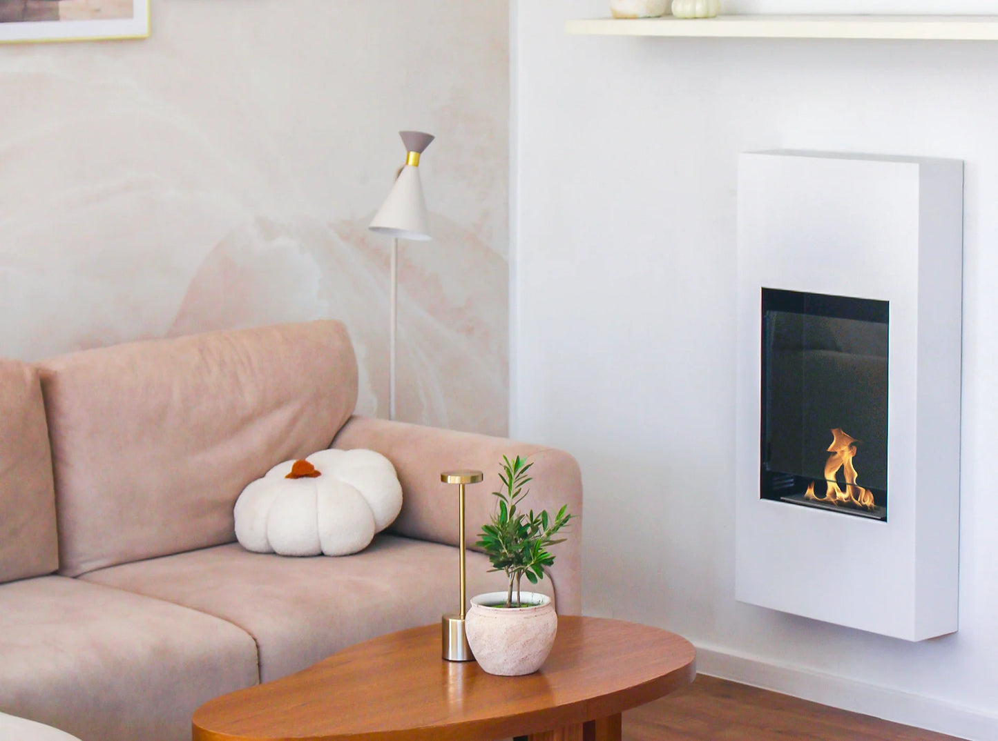 NOVAFLAME PORTAL MODERN WHITE BIO-FIREPLACE