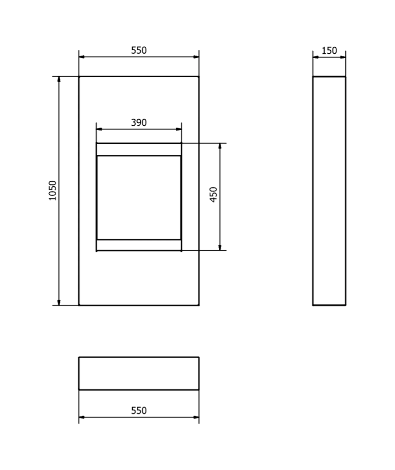 NOVAFLAME PORTAL MODERN WHITE BIO-FIREPLACE