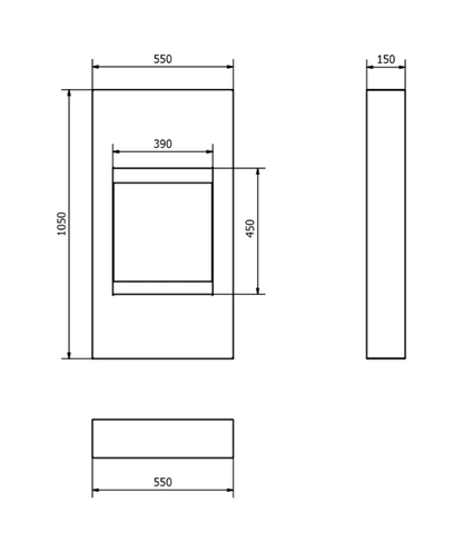NOVAFLAME PORTAL MODERN WHITE BIO-FIREPLACE