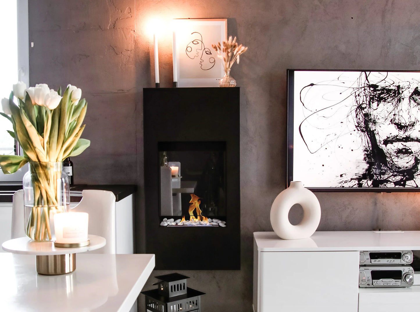 NOVAFLAME PORTAL MODERN BLACK BIO-FIREPLACE