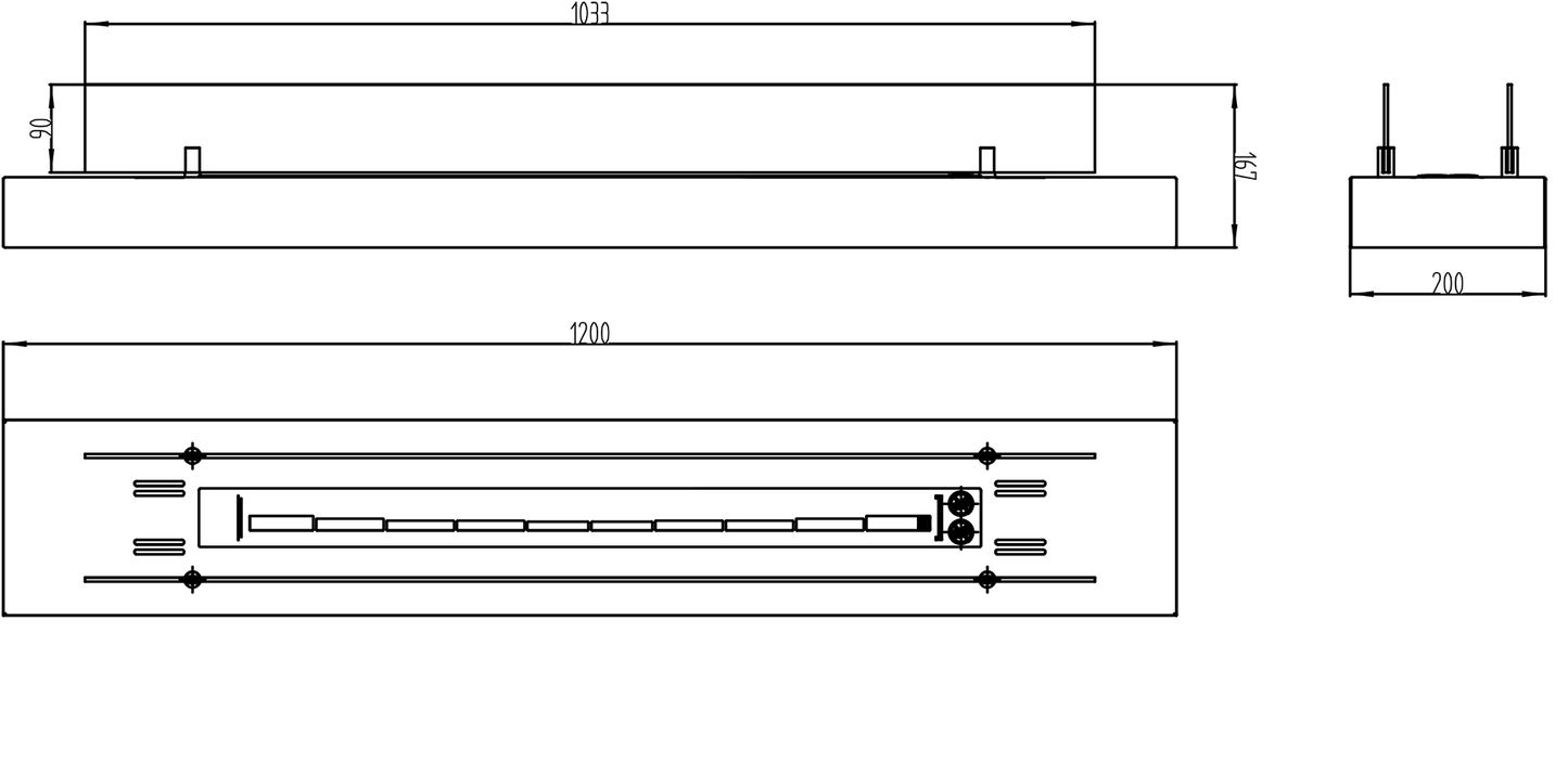 NOVAFLAME INSER 1200 FREESTANDING BIO-FIREPLACE