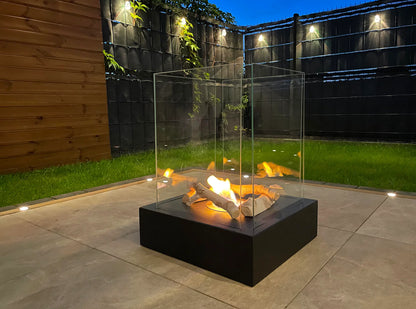 NOVAFLAME FREESTANDING SUNSET GARDEN BLACK