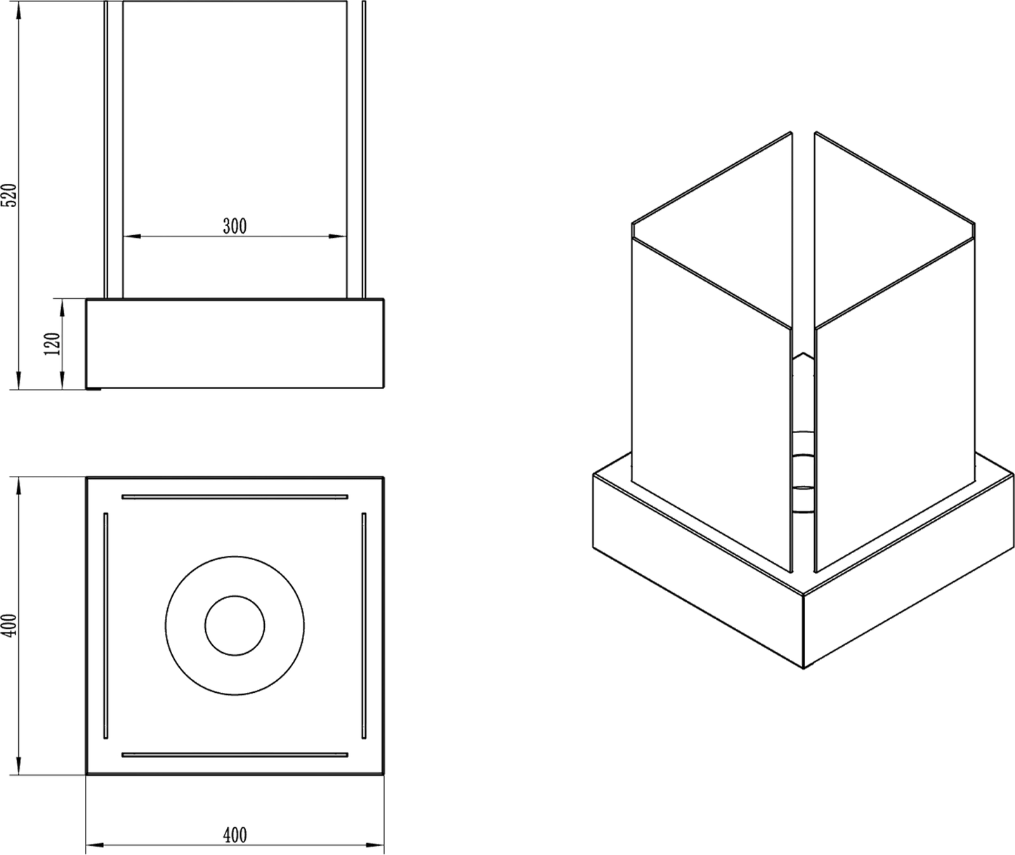 NOVAFLAME FREESTANDING SUNSET GARDEN BLACK