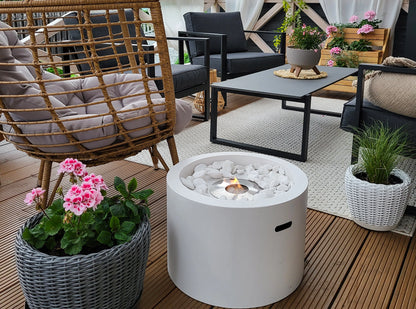 NOVAFLAME MOON WHITE FREESTANDING BIO-FIREPLACE