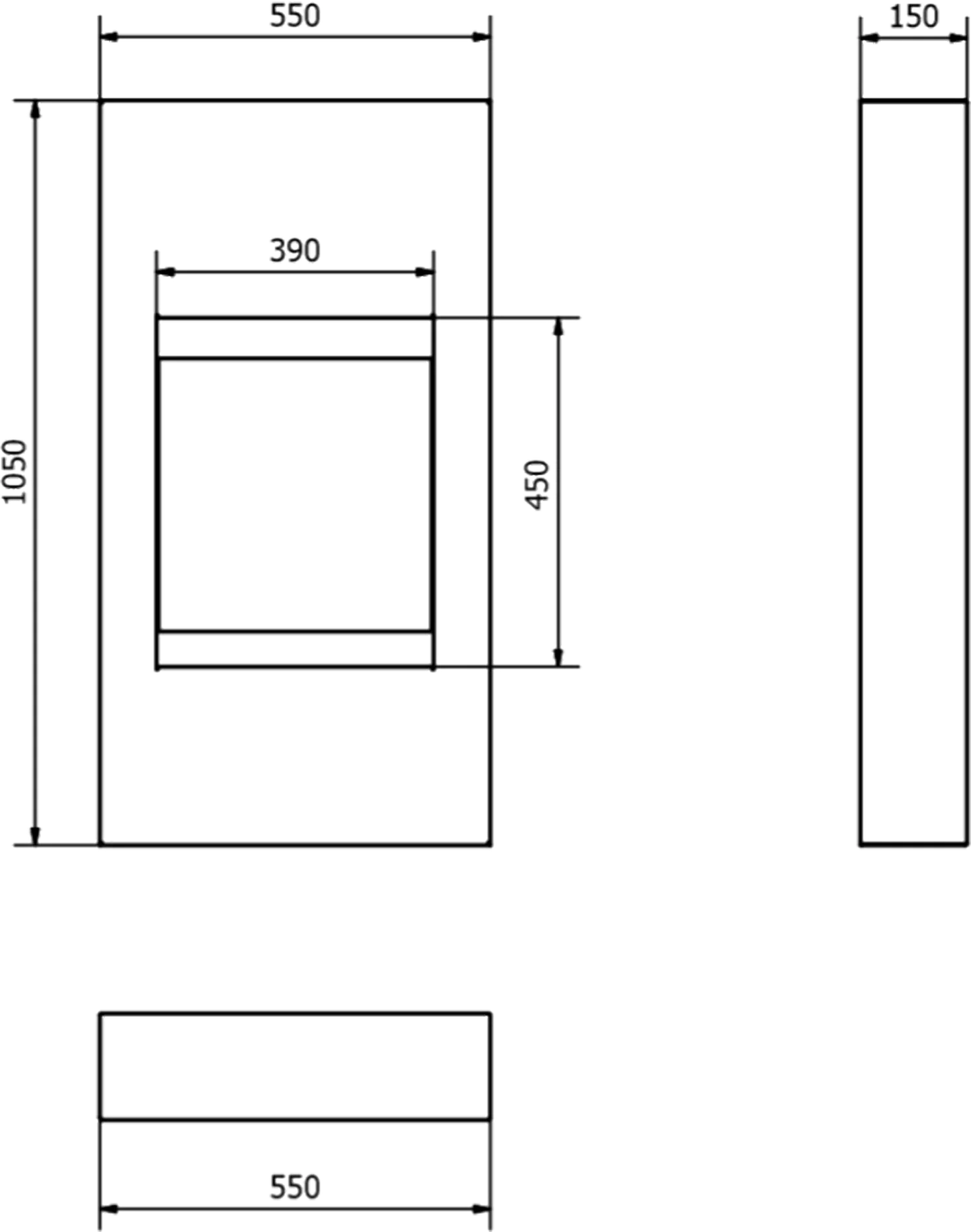 NOVAFLAME PORTAL MODERN WHITE BIO-FIREPLACE