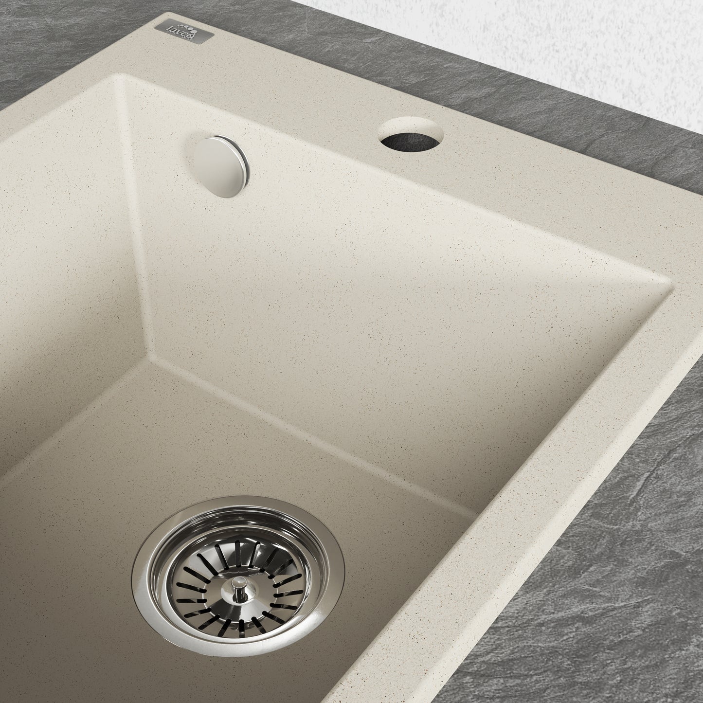 Laveo Chichi Granite Sink 1 Bowl - Beach Sand