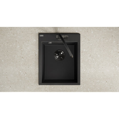 Laveo Chichi Granite Sink 1 Bowl - Monochrome Black